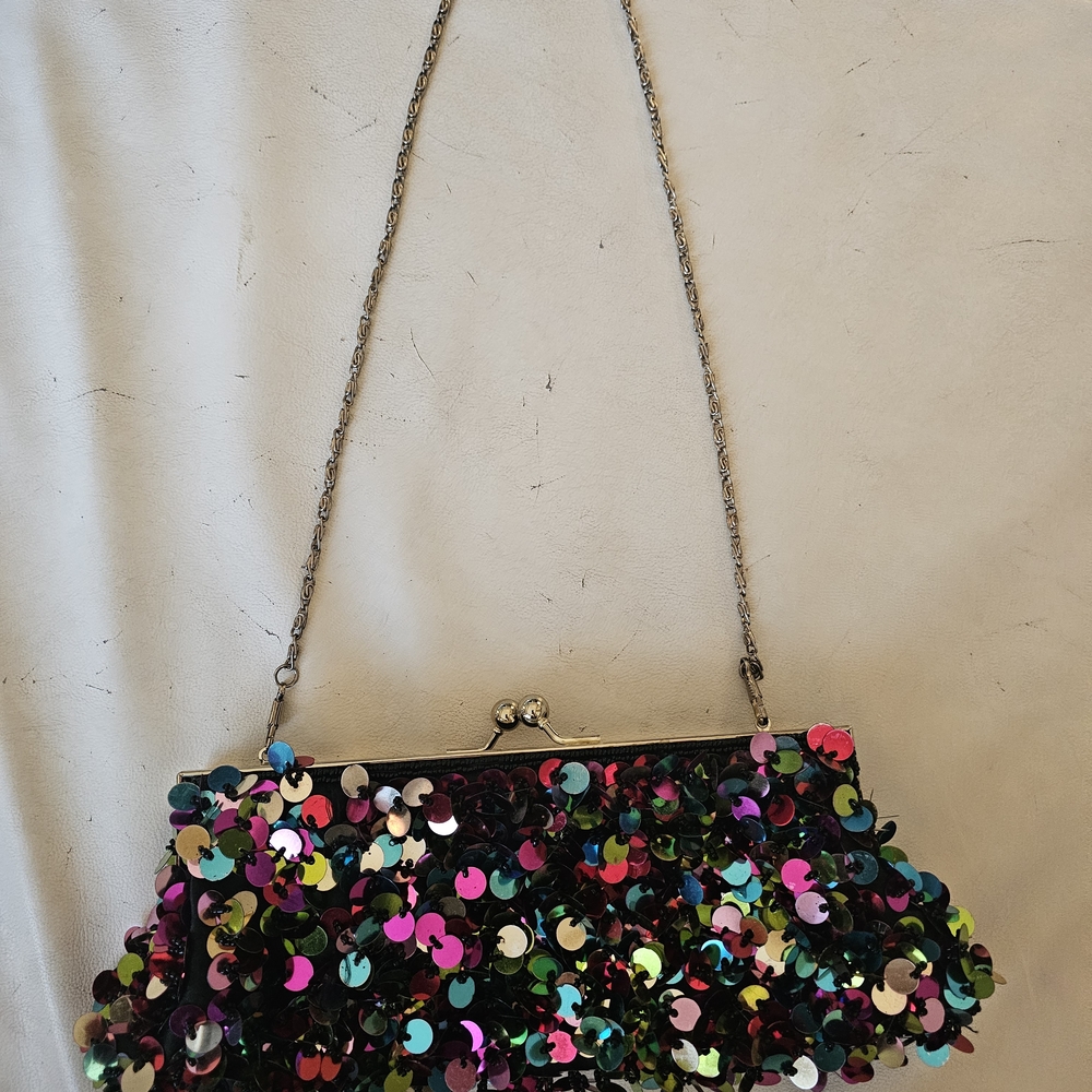Multicolor Sequin Clutch Bag